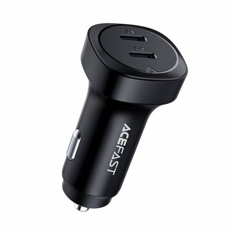 Acefast ładowarka samochodowa 72W 2x USB Typ C, PPS, Power Delivery, Quick Charge 3.0, AFC, FCP czarny (B2 black)