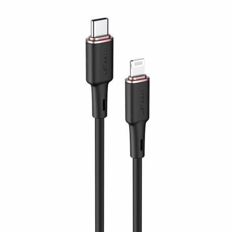Acefast kabel MFI USB Typ C - Lightning 1,2m, 30W, 3A czarny (C2-01 black)