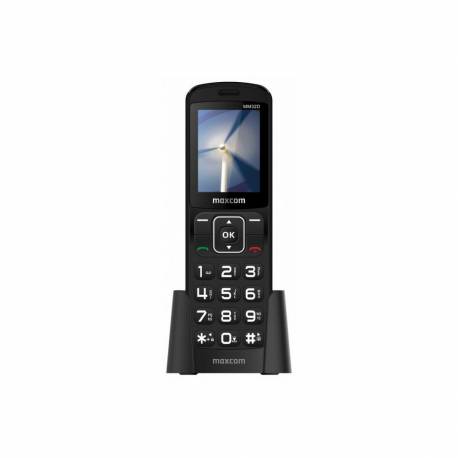 Telefon dla Seniora Maxcom MM 32D czarny + stacja ładująca