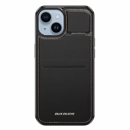 3 w 1 etui iPhone 14 Plus z MagSafe portfel blokada RFID podstawka Dux Ducis Rafi Mag - czarne