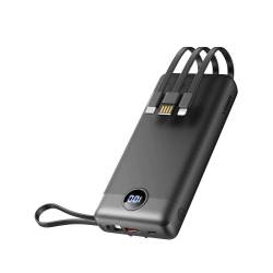 Bateria Zewnętrzna (Powerbank) Veger C20 - 20 000Mah (Micro + Typ C + Lightning 8-Pin) Czarny (W2047)
