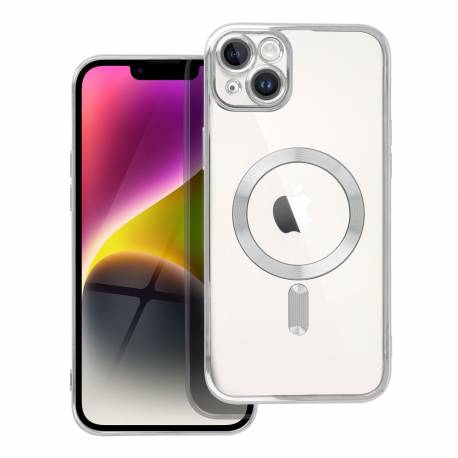 Futerał Electro Mag Cover Kompatybilny Z Magsafe Do Iphone 14 Plus Srebrny