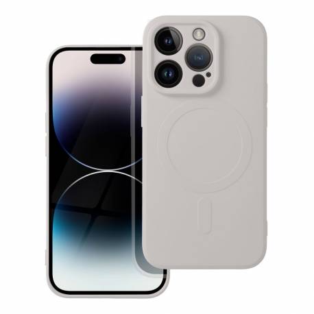 Futerał Silicone Mag Cover Kompatybilny Z Magsafe Do Iphone 14 Pro Biały