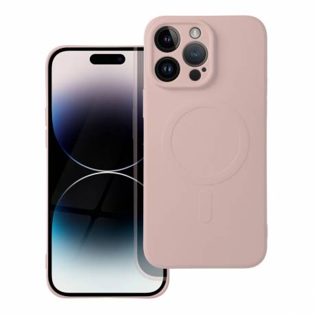 Futerał Silicone Mag Cover Kompatybilny Z Magsafe Do Iphone 14 Pro Max Różowy