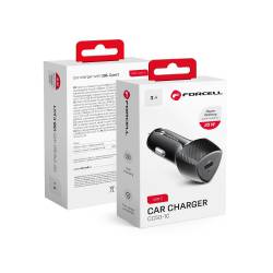 Forcell Carbon Ładowarka Samochodowa Typ C 3.0 Pd20W Cc50-1C Czarny (Total 20W)