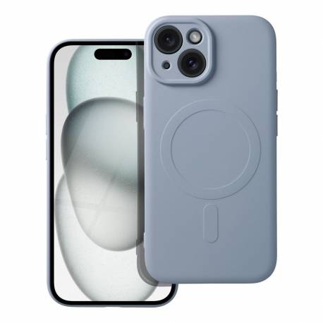 Futerał Silicone Mag Cover Kompatybilny Z Magsafe Do Iphone 15 Jasny Niebieski