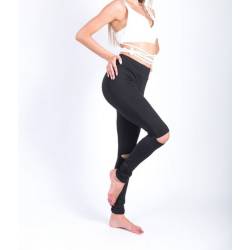 Sportowe Legginsy Fitness Trening Czarne Lleg19L