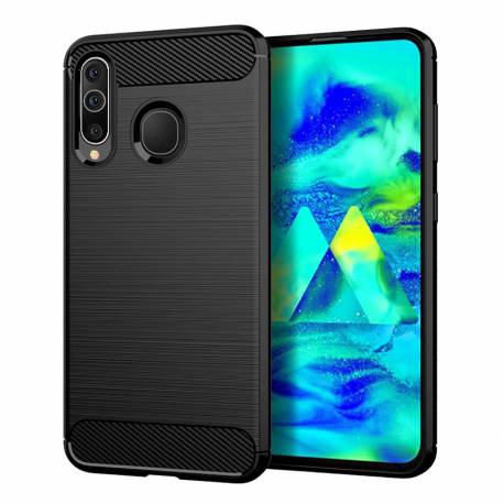 Futerał Carbon Do Samsung Galaxy A20S Czarny