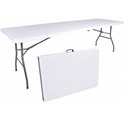 Stół cateringowy IMPRO składany w walizkę 240 cm biały