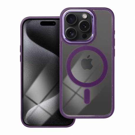 Futerał Color Edge Mag Cover Kompatybilny Z Magsafe Do Iphone 15 Pro Fioletowy
