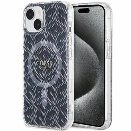 Oryginalne Etui Guess Hardcase Guhmp15Mhgcustgk Do Iphone 15 Plus (Kompatybilny Z Magsafe / Iml Gcube / Czarny)