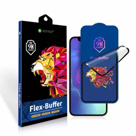 Szkło hybrydowe Bestsuit Flex-Buffer 5D z powłoką antybakteryjną Biomaster do iPhone 12 Pro Max 6,7" czarny