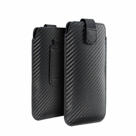 Futerał Uniwersalny Pocket Carbon - Model 09 - Do Iphone 13 Mini / 6 / 7 / 8 / 12 Mini Samsung S3 (I9300) / S4 (I9500) / A3