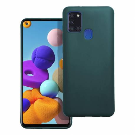 Futerał Matt Do Samsung A21S Ciemnozielony