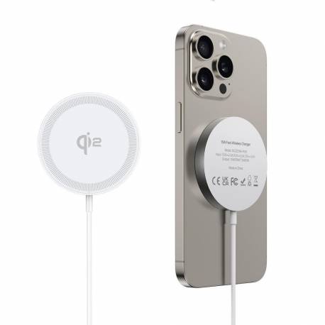 Duzzona W18 - Szybka Ładowarka Bezprzewodowa 15W (Kompatybilna Z Magsafe I Ładowaniem Qi2)