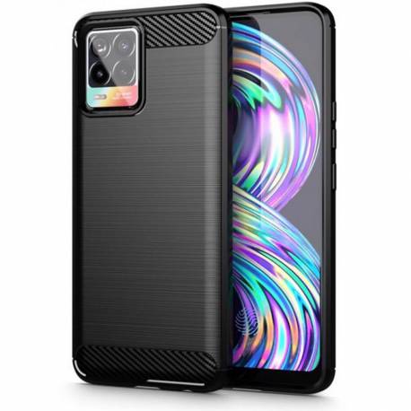 Futerał Carbon Do Realme 8 Czarny