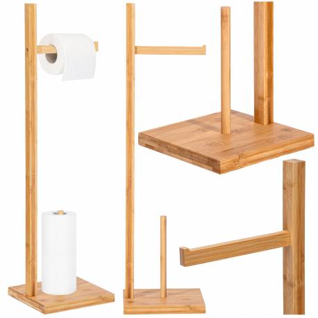 Stojak Na Papier Toaletowy Kefas Naturalny Bambus