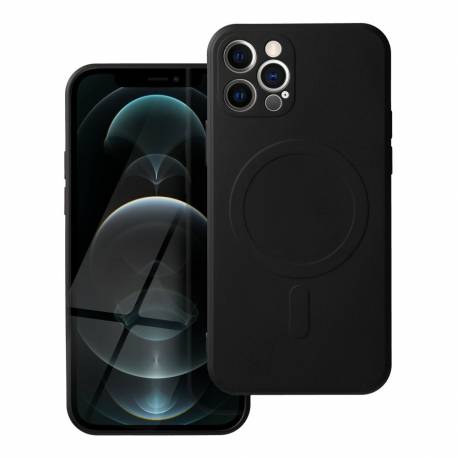Futerał Silicone Mag Cover Kompatybilny Z Magsafe Do Iphone 12 Pro Czarny