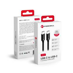 Forcell Kabel Typ C Do Typ C Qc4.0 3A/20V Pd60W C338 1,5M Czarny