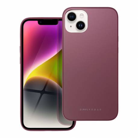 Futerał Roar Matte Glass Case - Do Iphone 14 Plus Bordowy