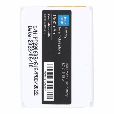 Bateria Do Nokia 3310/5510 1500 Mah Li-Ion Blue Star