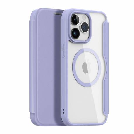 Dux Ducis Skin X Pro - Futerał Z Klapką Kompatybilny Z Magsafe Do Apple Iphone 15 Pro Max Fioletowy