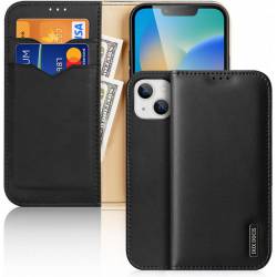 Dux Ducis Hivo - Skórzane Etui Portfelik Do Apple Iphone 15 Plus Czarne