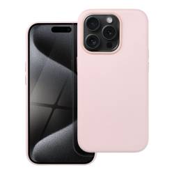 Leather Mag Cover Kompatybilne Z Magsafe Do Iphone 15 Pro Różowy
