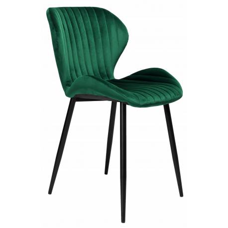 Krzesło Welurowe Dallas Velvet Ciemno-Zielone