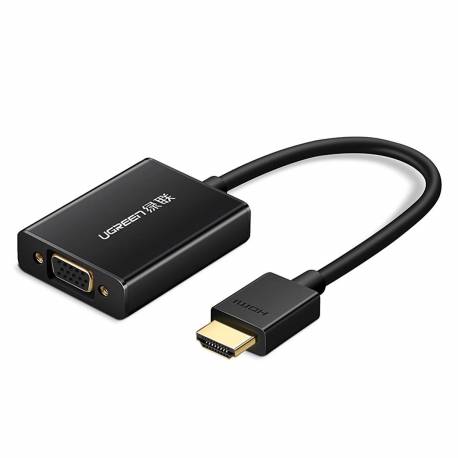 Ugreen Kabel Przewód Adapter Hdmi (Męski) - Vga (Żeński) Czarny (Mm102)