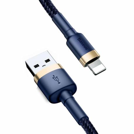 Kabel Baseus Cafule Usb-A / Lightning 2.4A Qc 3.0 1 M - Niebiesko-Złoty