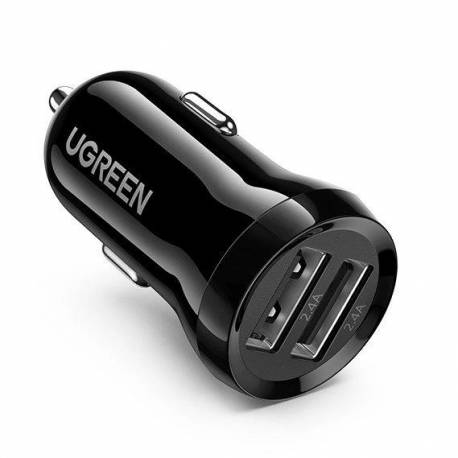 Ugreen ładowarka samochodowa 2x USB 24W 4,8A czarny (50875)