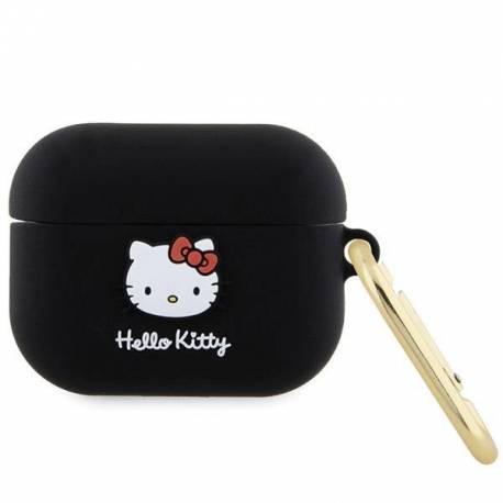 Etui Hello Kitty Silicone 3D Kitty Head Na Airpods Pro - Czarne