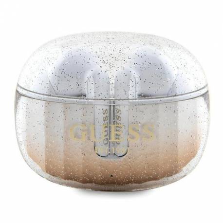 Słuchawki Bluetooth Tws Guess Glitter Gradient Ze Stacją Dokującą - Złote