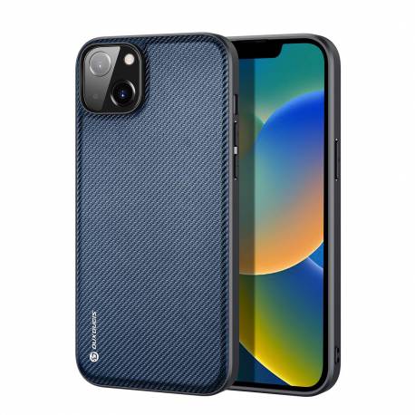 Dux Ducis Fino etui pokrowiec pokryty nylonowym materiałem iPhone 14 Max niebieski