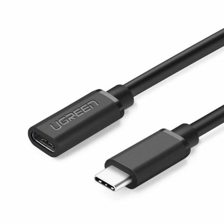Ugreen Kabel Przewód Przedłużacz Usb Typ C 3.1 (Żeński) - Usb Typ C 3.1 (Męski) 0,5M Czarny (40574)