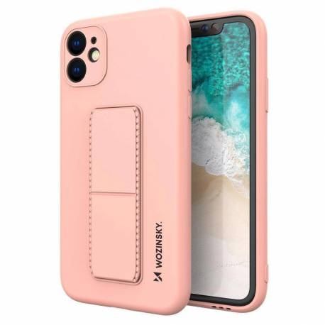 Wozinsky Kickstand Case Silikonowe Etui Z Podstawką Etui Samsung Galaxy A22 4G Różowe