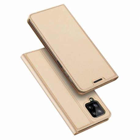 Dux Ducis Skin Pro Kabura Etui Pokrowiec Z Klapką Samsung Galaxy A22 4G Złoty