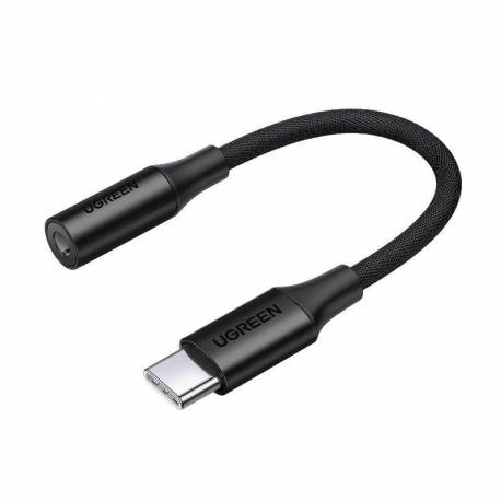 Adapter Ugreen Av161 Do Słuchawek Mini Jack 3,5 Mm (Żeński) / Usb-C (Męski) 10 Cm - Czarny
