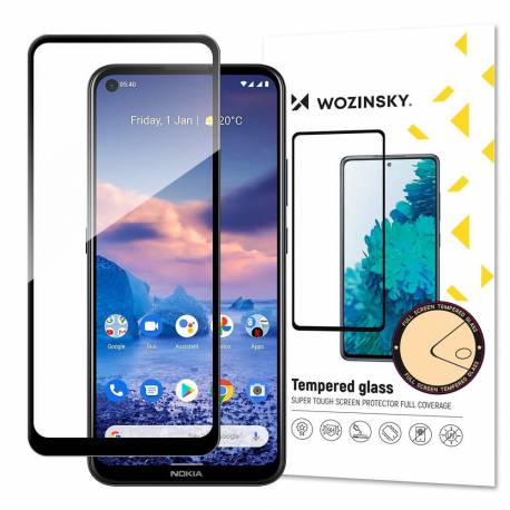 Wozinsky Super Wytrzymałe Szkło Hartowane Full Glue Na Cały Ekran Z Ramką Case Friendly Nokia 5.4 Czarny