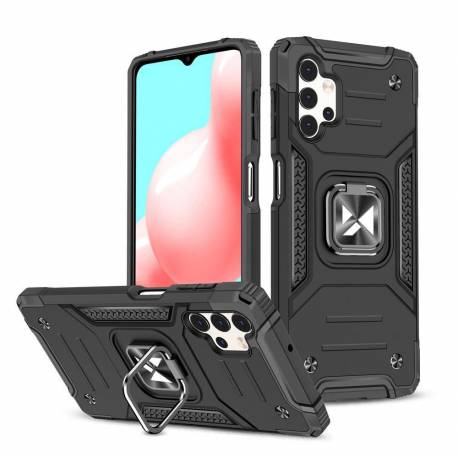 Wozinsky Ring Armor Pancerne Hybrydowe Etui Pokrowiec + Magnetyczny Uchwyt Samsung Galaxy A32 4G Czarny