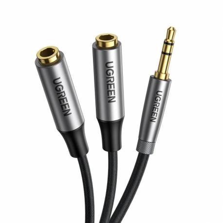 Ugreen Przewód Kabel Przedłużacz Aux 3,5Mm Mini Jack 0,2M Czarny (Av191 50253)