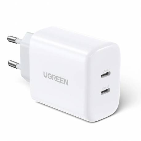Ugreen Ładowarka Sieciowa 2X Usb Typ C 40W Power Delivery Biały (10343)
