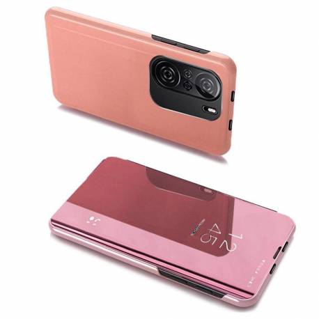Clear View Case Futerał Etui Z Klapką Xiaomi Redmi K40 Pro+ / K40 Pro / K40 / Poco F3 Różowy