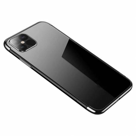 Clear Color Case Żelowy Pokrowiec Etui Z Metaliczną Ramką Samsung Galaxy A52S 5G / A52 5G / A52 4G Czarny