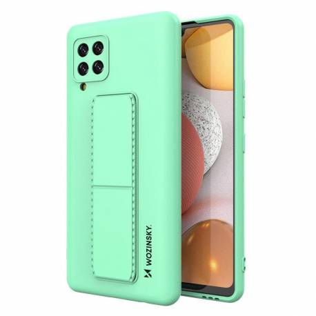 Wozinsky Kickstand Case Silikonowe Etui Z Podstawką Etui Samsung Galaxy A42 5G Miętowe