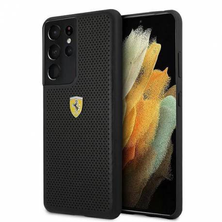 Etui Ferrari On Track Perforated Na Samsung Galaxy S21 Ultra - Czarne