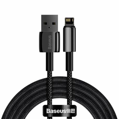 Baseus Tungsten Kabel Usb - Lightning 2,4 A 2 M Czarny (Calwj-A01)