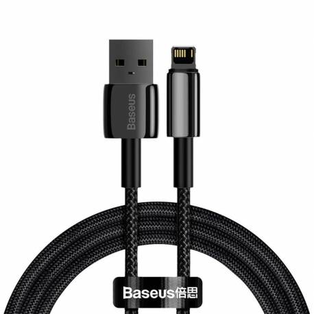 Baseus Tungsten Kabel Usb - Lightning 2,4 A 1 M Czarny (Calwj-01)