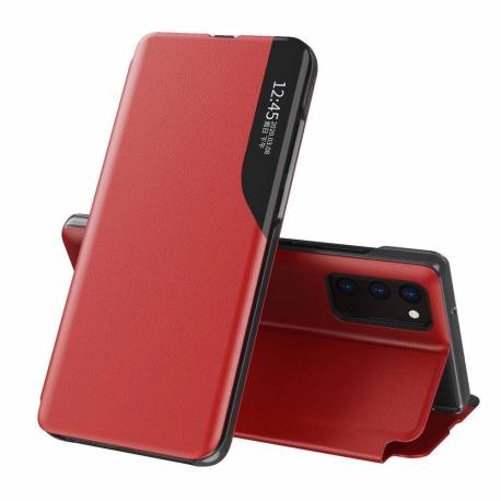 Eco Leather View Case Elegancki Futerał Etui Z Klapką I Funkcją Podstawki Samsung Galaxy A72 4G Czerwony